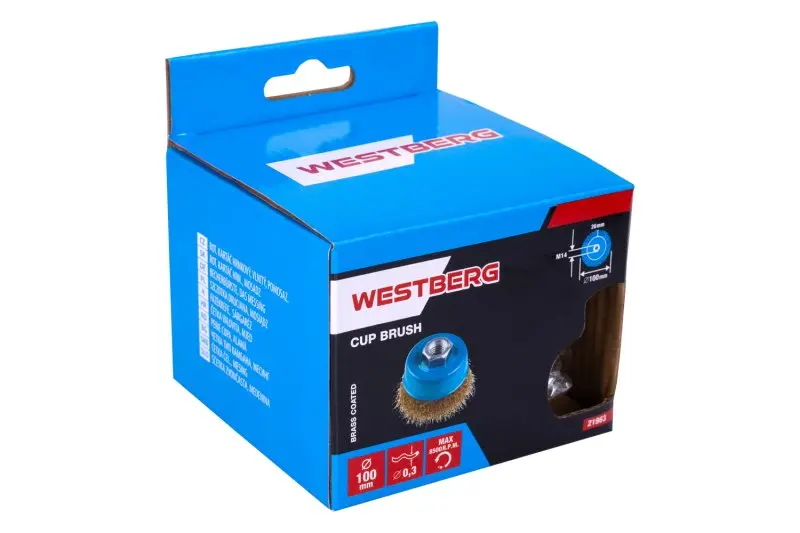 Kartáč rotační hrnkový vlnitý WESTBERG 100mm M14