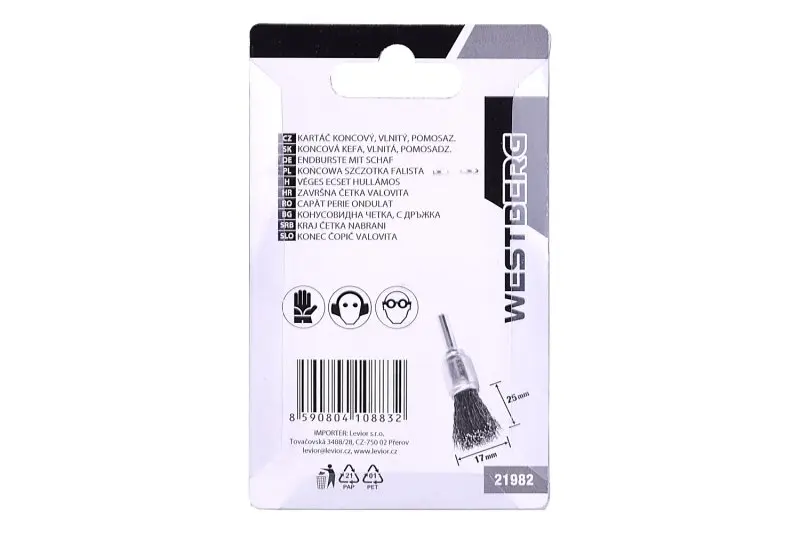 Kartáč rotační koncový vlnitý WESTBERG 17mm stopka
