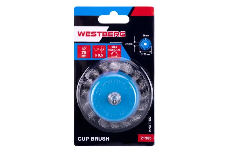 Kartáč rotační hrnkový copy WESTBERG 75mm stopka