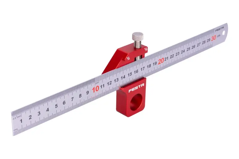 Měřítko FESTA nerezové 300mm s magnetickým posuvným dorazem s uhly 90°/45°