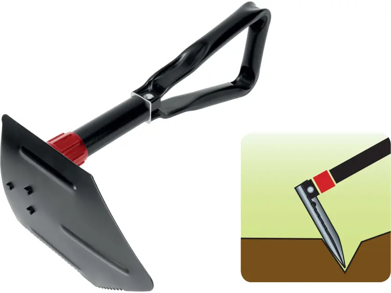 lopatka-motyčka skládací, délka 57cm, šířka 15cm