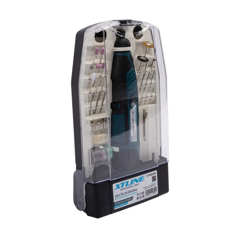 Aku čelní bruska 10,8 V + příslušenství 50 dílů