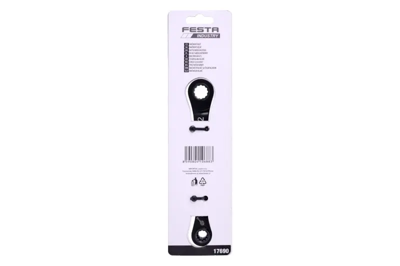 Klíč ráčnový FESTA Industry CrV-CrMo  8/10, 12/13 72T