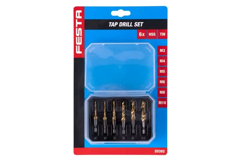 Sada závitových vrtáků FESTA HSS, M3 - M10, sada 6 ks