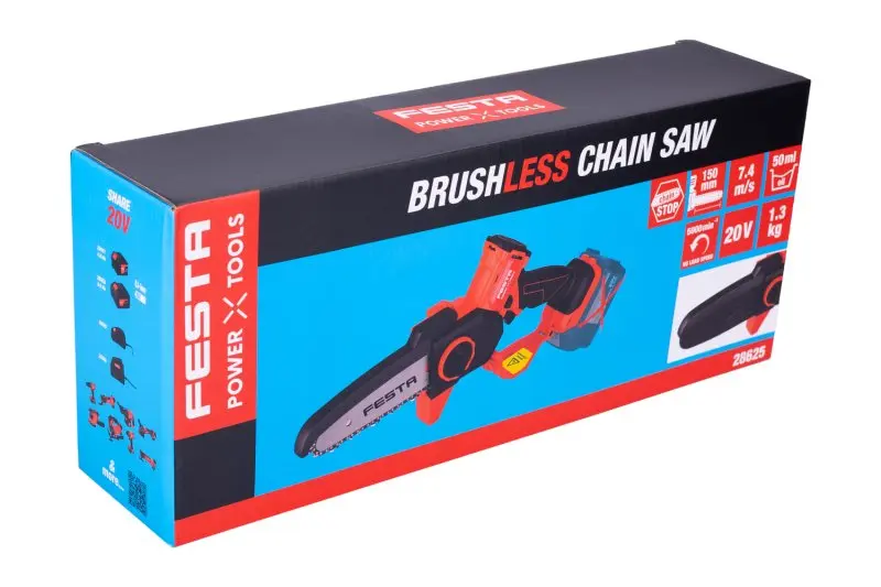 Pila řetezová jednoruční AKU FESTA Brushless SHARE 20V bez baterie a nabíječky