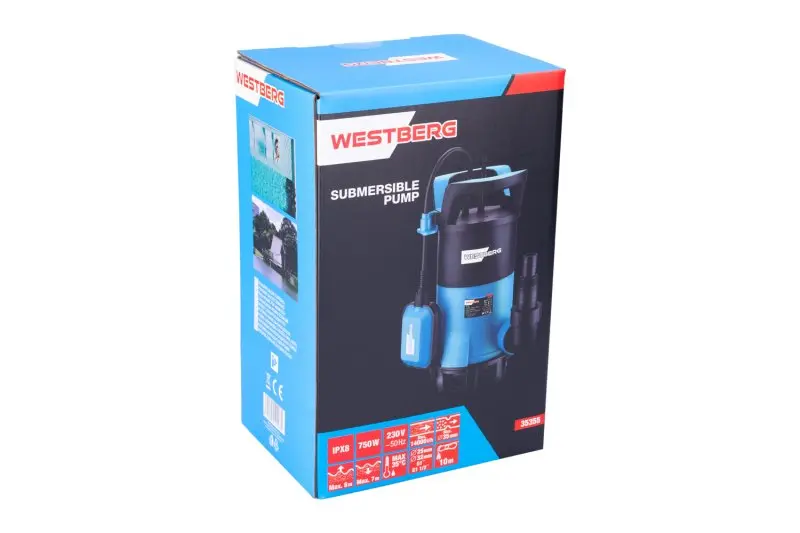 Čerpadlo kalové WESTBERG 750W/230V IPX8 14 000l/h