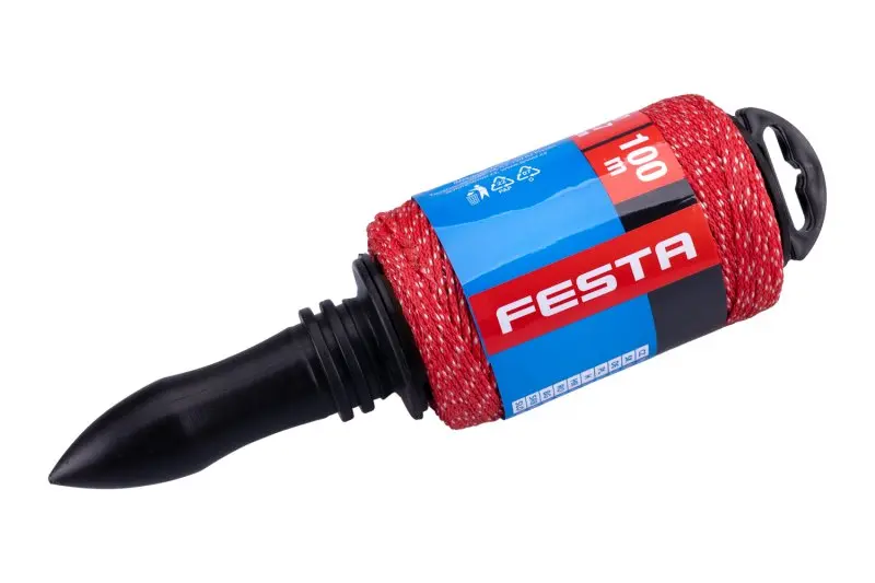 Provázek FESTA 1.7mm x 100m červeno - bílý