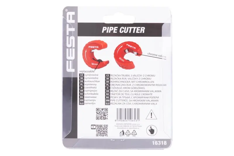 Řezačka na trubky FESTA 18 mm kotoučová