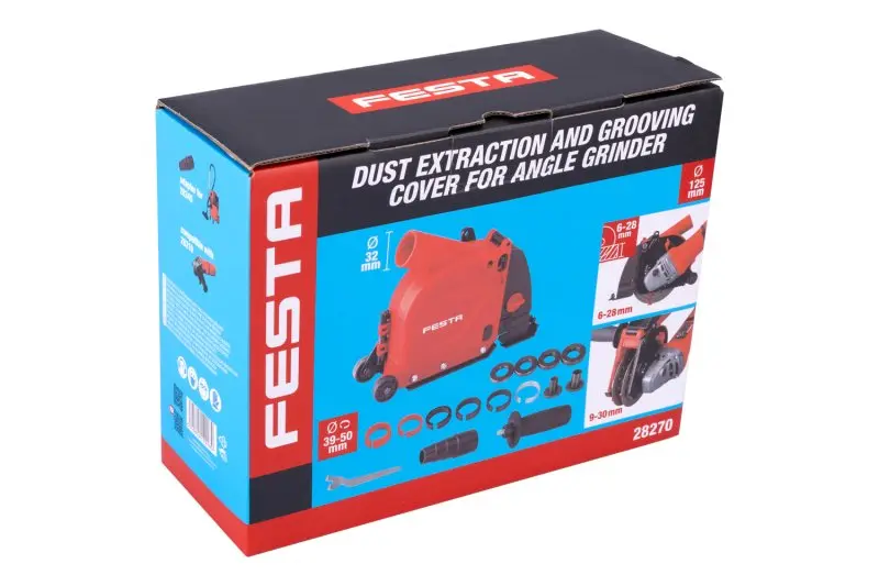 Odsávací a drážkovací kryt FESTA pro úhlovou brusku - kotouč max. 125 mm