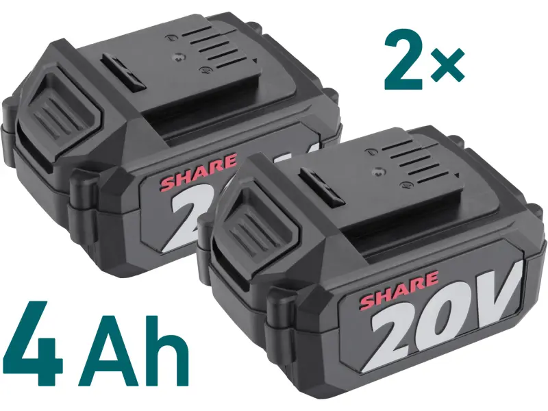 bruska úhlová aku SHARE20V, 150/180mm, BRUSHLESS, 2x4Ah