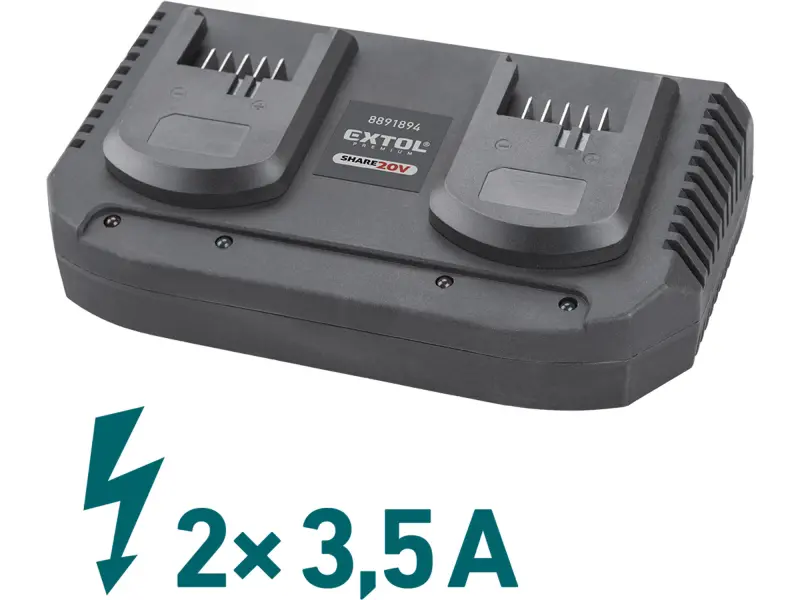 bruska úhlová aku SHARE20V, 150/180mm, BRUSHLESS, 2x4Ah