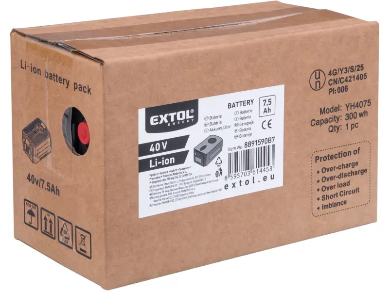 baterie akumulátorová 40V, Li-ion, 7,5Ah