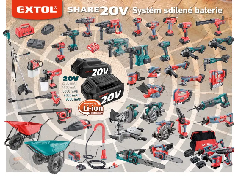 pila ocaska aku SHARE20V, BRUSHLESS, 2Ah