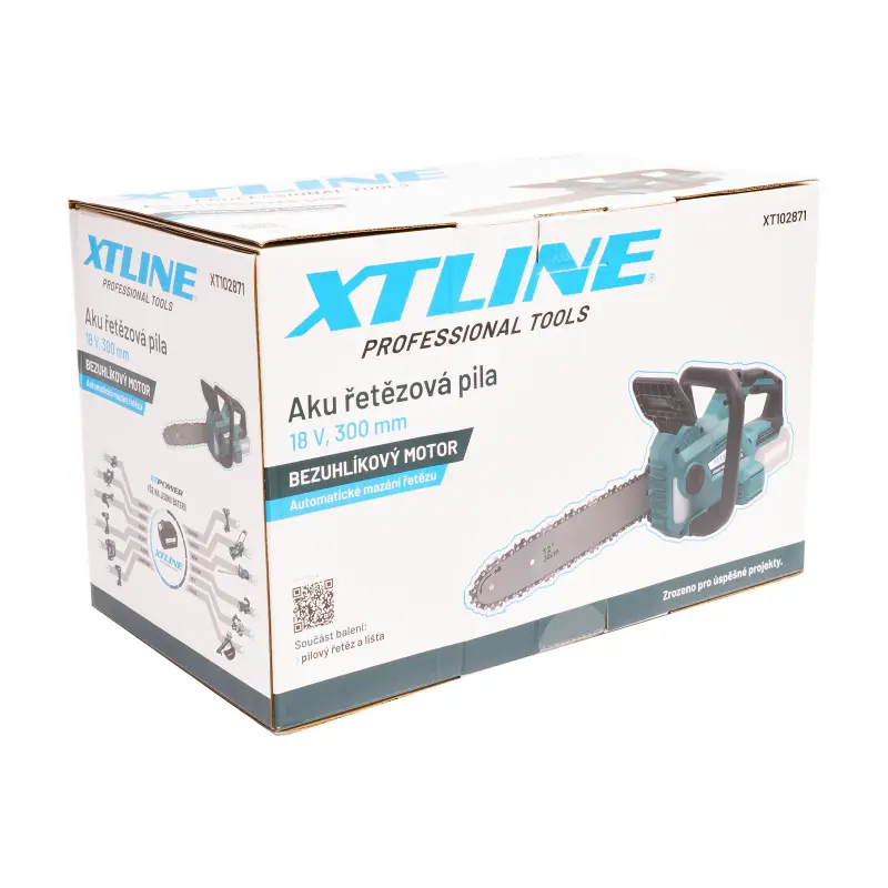 XTLINE Aku řetězová pila bezuhlíková 18 V