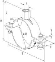 fischer dvoušroubková objímka FRSN 100 - 106 M8/M10