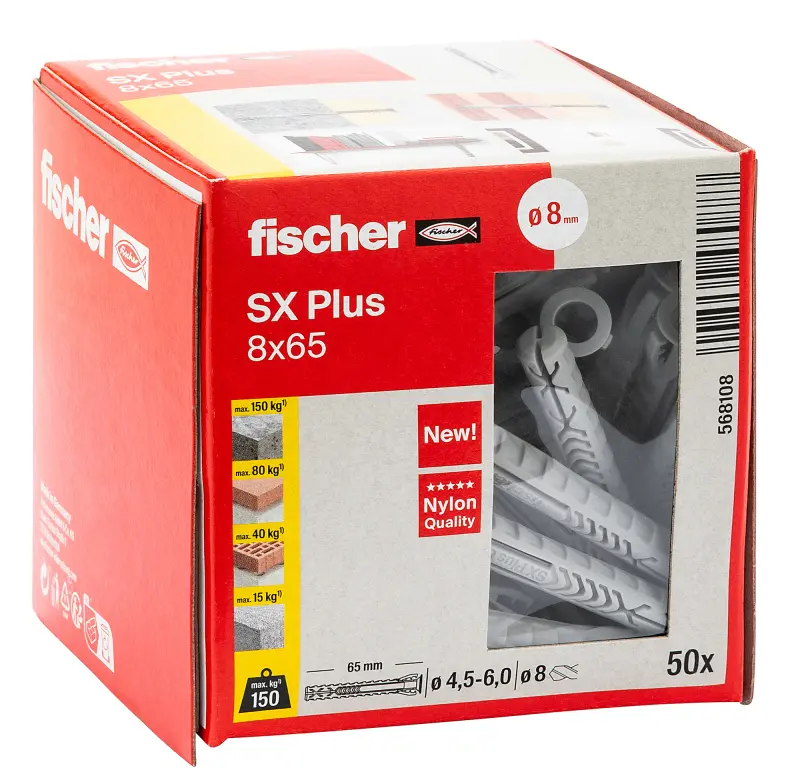 Rozpěrná hmoždinka fischer SX Plus 8x65