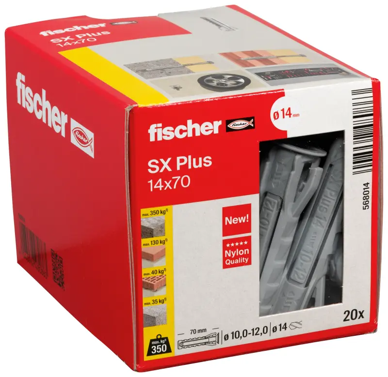 Rozpěrná hmoždinka fischer SX Plus 14x70