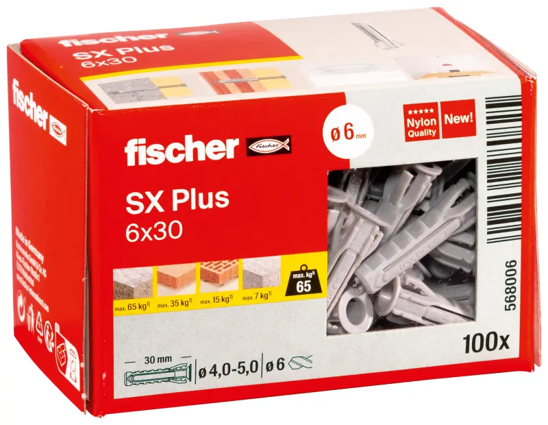 Rozpěrná hmoždinka fischer SX Plus 6x30