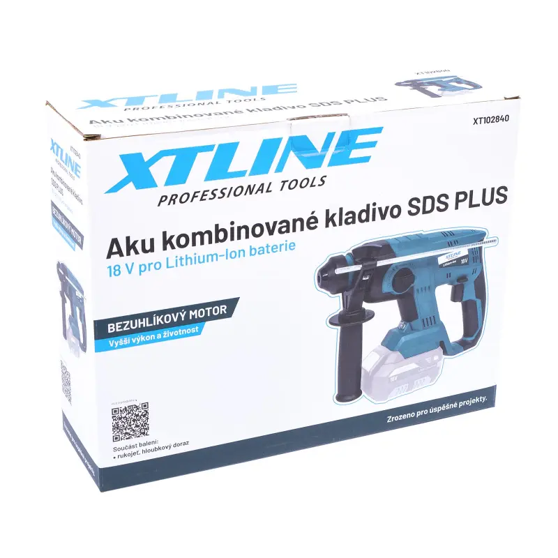 Aku kombinované pneumatické kladivo SDS PLUS bezuhlíkové 18 V