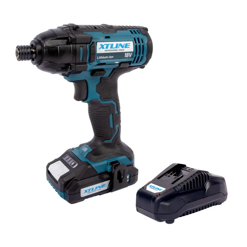 Aku rázový utahovák na bity 18 V + baterie 2.0 Ah + nabíječka 2.4 A