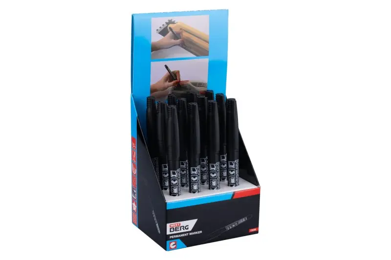 Značkovač permanentní  WESTBERG  (fix) černý 137mm jemný hrot