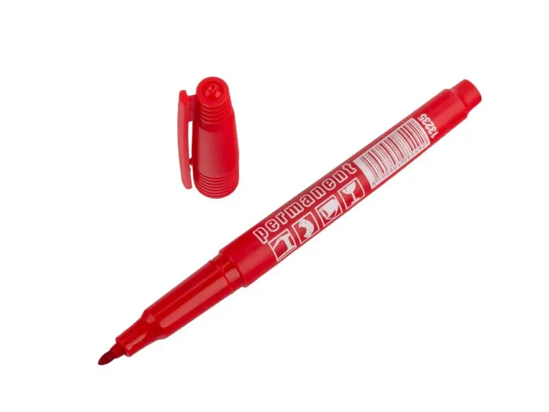 Značkovač permanentní (fix) červený WESTBERG 137mm jemný hrot
