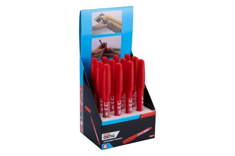 Značkovač permanentní (fix) červený WESTBERG 137mm jemný hrot