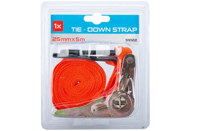 Pás upínací ráčnový s háky 1"(25mm)x5m