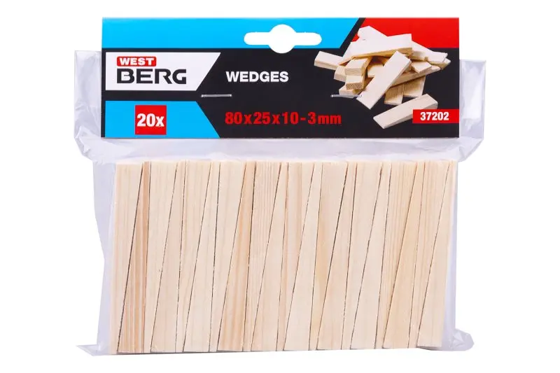 Klínky montážní WESTBERG 80x25x10-3mm 20ks dřevěné
