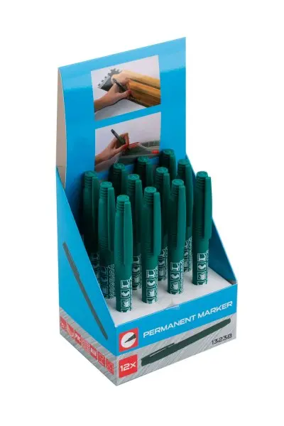 Značkovač permanentní (fix) zelený 137mm jemný hrot