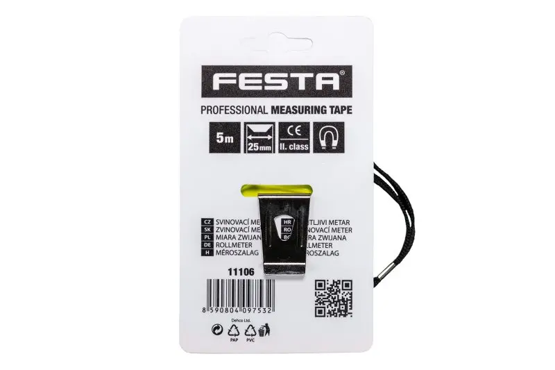 Metr svinovací FESTA Magnetic 5mx25mm