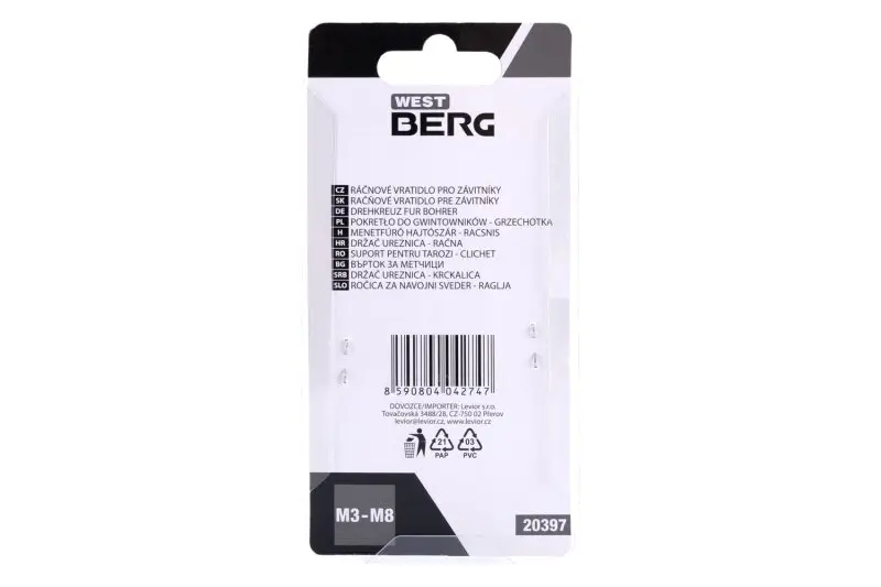 Vratidlo ráčnové na závitníky WESTBERG M3-M8