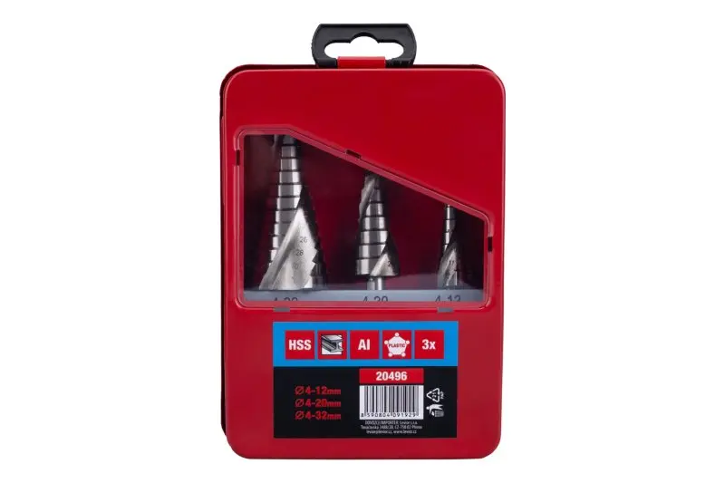 Sada stupňových vrtáků WESTBERG 4-12/4-20/4-32mm