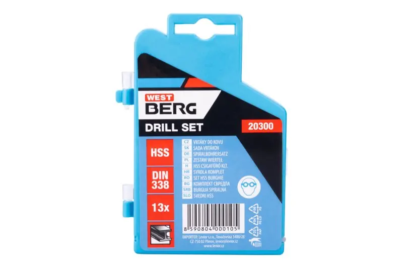 Sada vrtáků WESTBERG HSS 1.5-6.5mm (po 0.5mm) 13ks plast