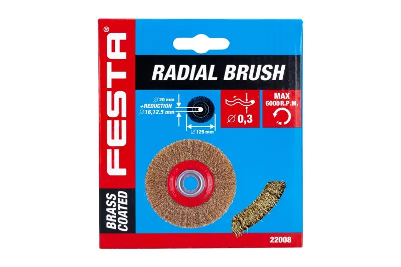 Kartáč rotační radiální vlnitý FESTA 125mm