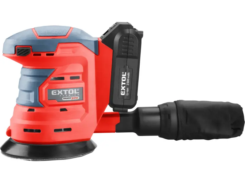 bruska excentrická aku SHARE20V, 125mm, 20V Li-ion, 2Ah