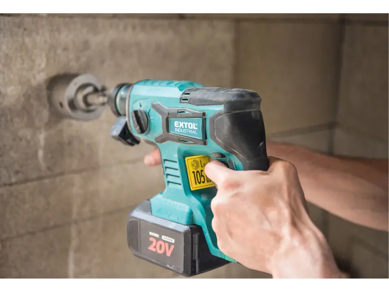 kladivo vrtací aku SHARE20V, 1,7J, SDS plus, BRUSHLESS, 20V Li-ion, 2Ah