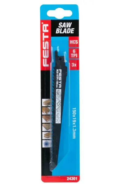 Plátek pilový FESTA do ocasky 150x19x1.3mm HCS 3ks