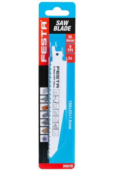 Plátek pilový FESTA do ocasky 150x22x1.6mm BiM 3ks