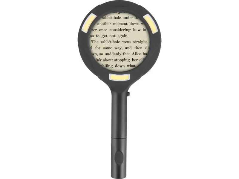 lupa se světlem 80lm, 3x zvětšení, 3x0,5W COB LED