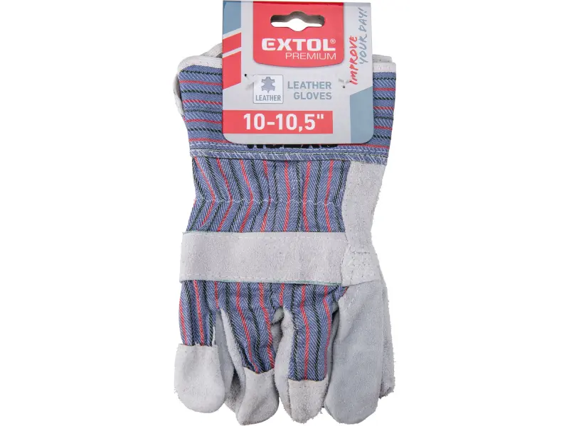 rukavice kožené s vyztuženou dlaní, velikost 10