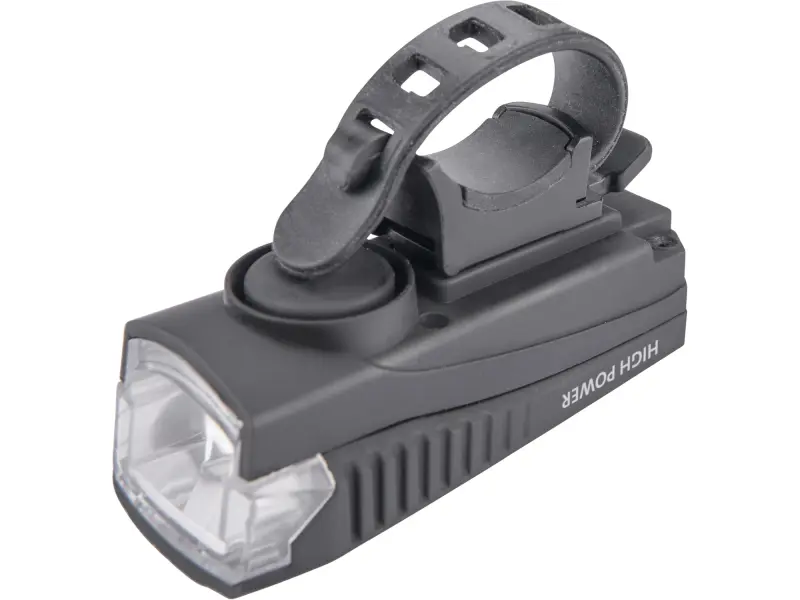 světlo bílé na kolo 350lm, USB nabíjení, klakson, 5W LED