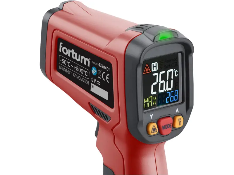 teploměr bezkontaktní IR průmyslový, se sondou