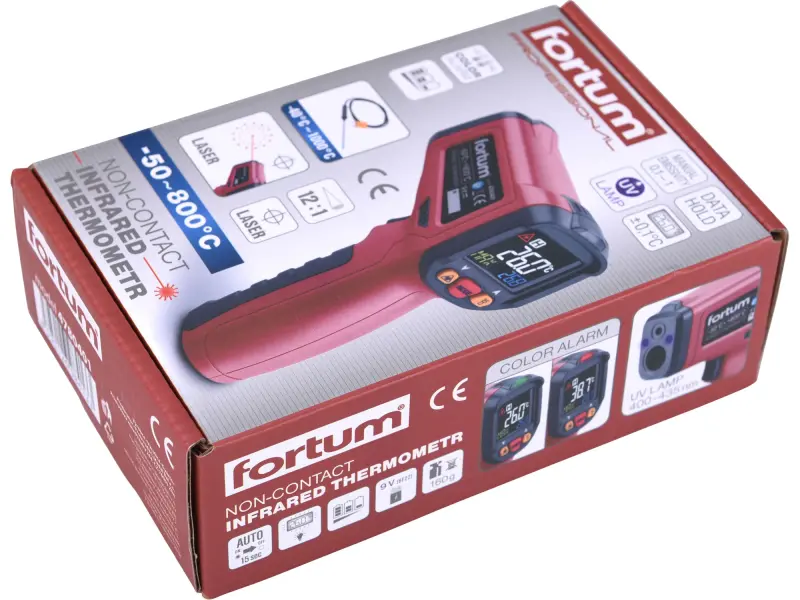 teploměr bezkontaktní IR průmyslový, se sondou