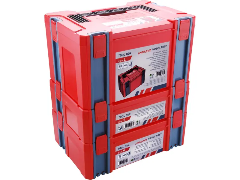 vrtací šroubovák aku, 12V Li-ion (2x) a bruska úhlová 125mm v plastovém boxu