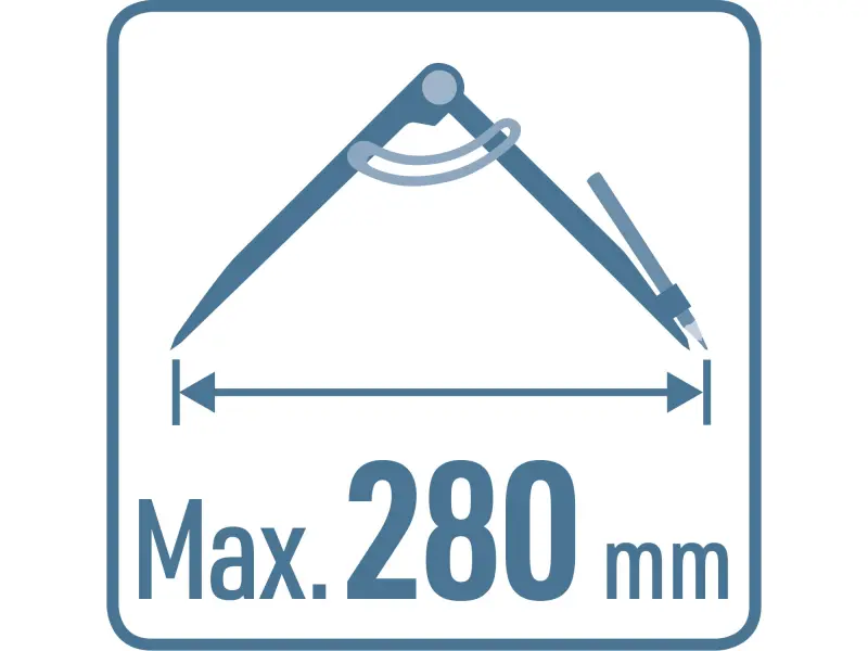 kružidlo rýsovací/hrotové, rozsah 0-280mm