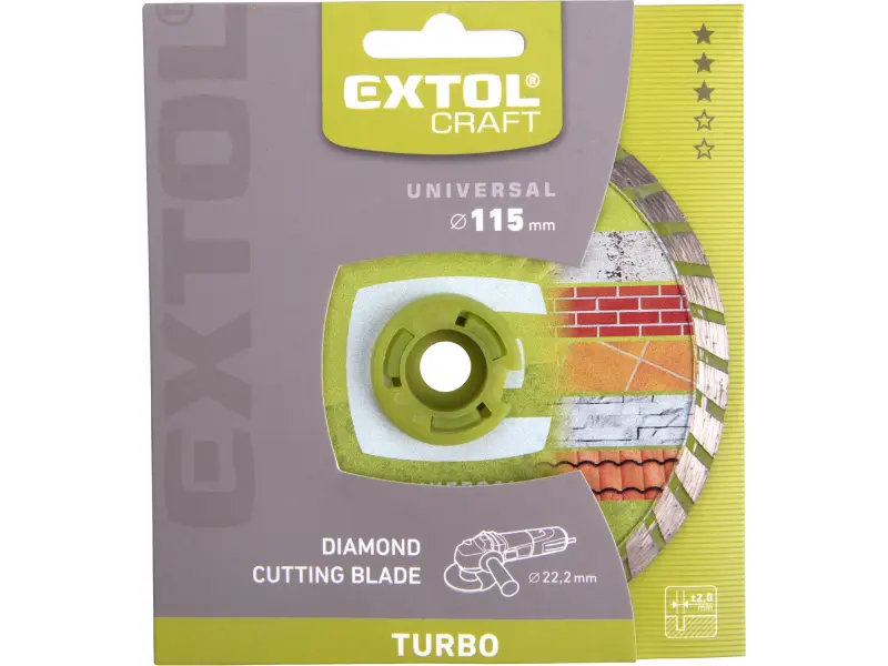 diamond cutting disc, turbo - dry & wet cutting, ⌀ 115 × 22.2 × 2 mm
