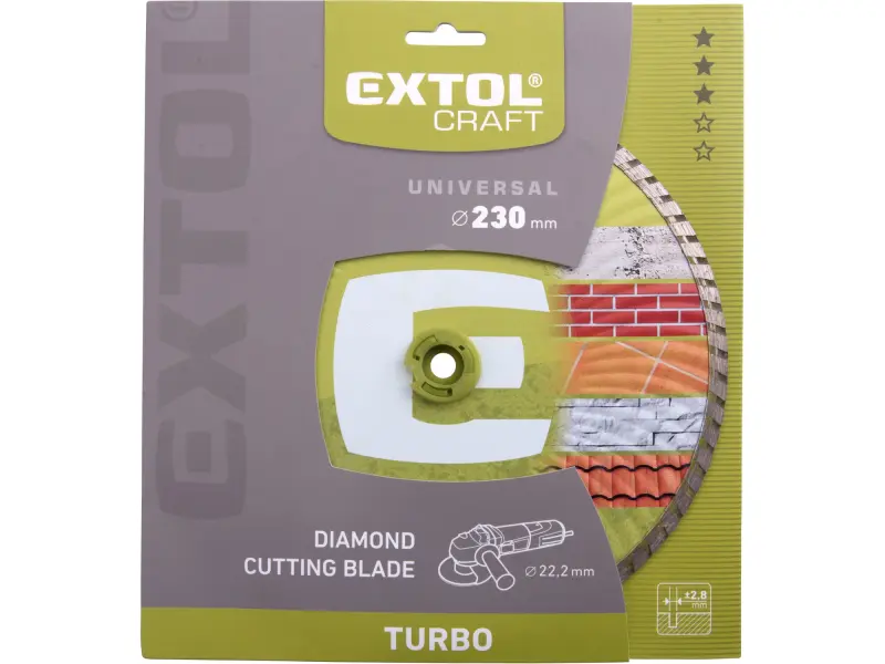diamond cutting disc, turbo - dry & wet cutting, ⌀ 230 × 22.2 × 2.8 mm