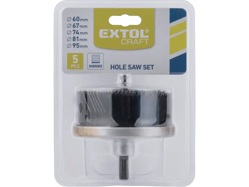 vykružovací vrták do dřeva a sádrokartonu, 5 průměrů O 60-95mm