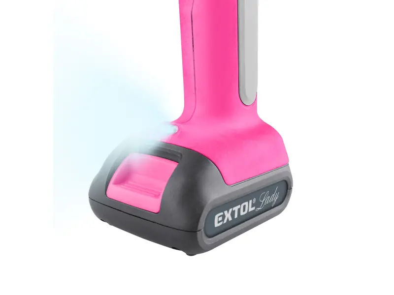 vrtací šroubovák aku s příklepem, růžový, 12V Li-ion, 2000mAh, v kufru s nářadím, sada 27ks